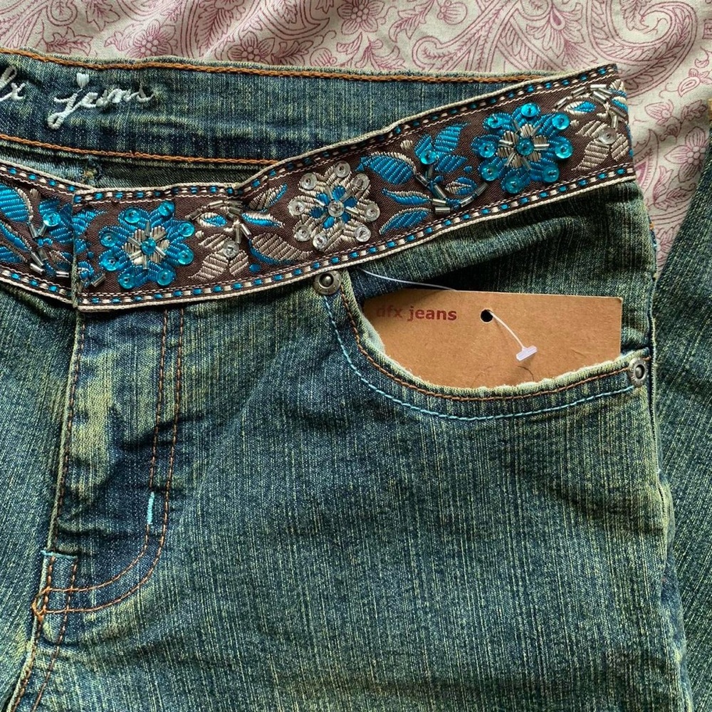 FLARE LOW RISE JEANS - Picture 5 of 7